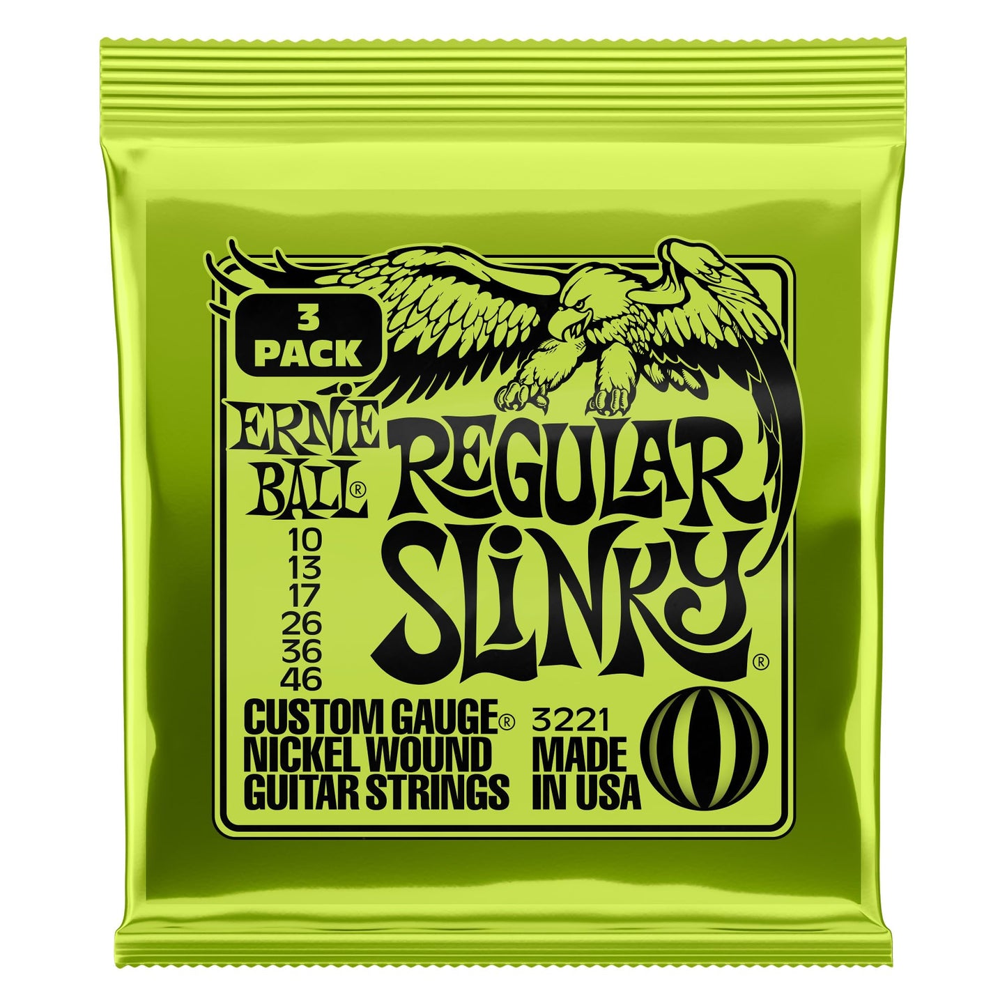 ERNIE BALL Regular Slinky 3SET PACK (10-46)