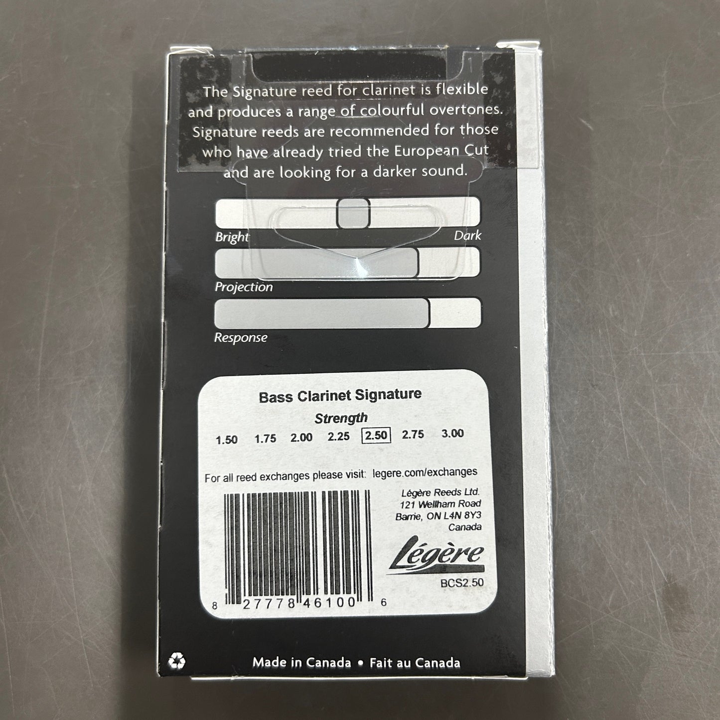 【長期在庫品】Legere バスクラリネット用リード シグネチャー 2.5