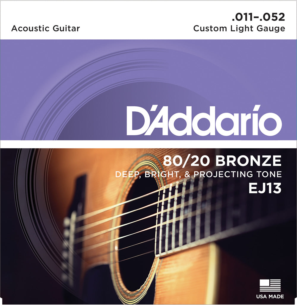 D'Addario アコースティックギター弦 80/20 BRONZE (11-52)