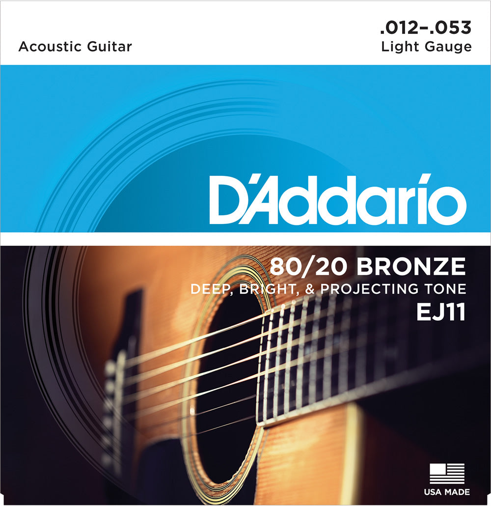 D'Addario アコースティックギター弦 80/20 BRONZE (12-53)