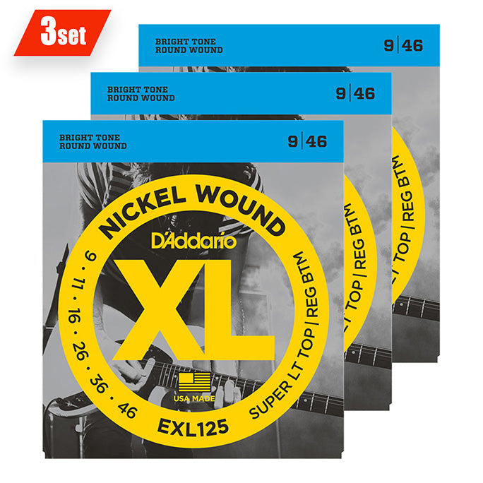 D'Addario エレキギター弦 nickel wound 3SET PACK  (09-46)