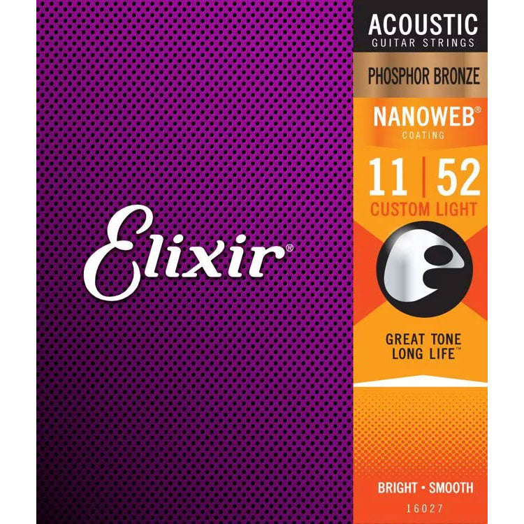 ELIXIR アコースティックギター弦 NANOWEB PHOSPHORBRONZE (11-52)