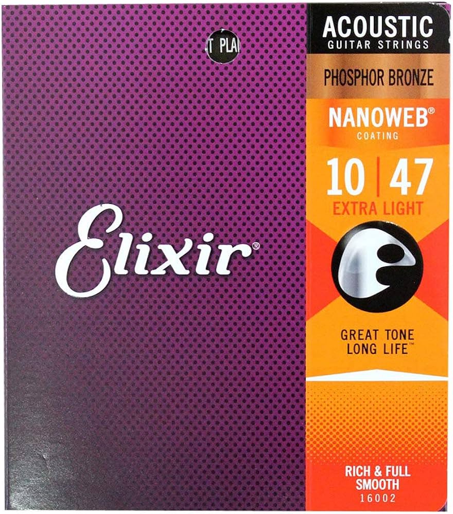 ELIXIR アコースティックギター弦 NANOWEB PHOSPHORBRONZE (10-47)