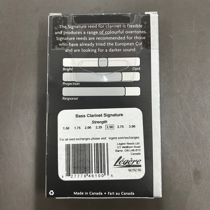 【長期在庫品】Legere　バスクラリネット用リード　シグネチャー　2.5