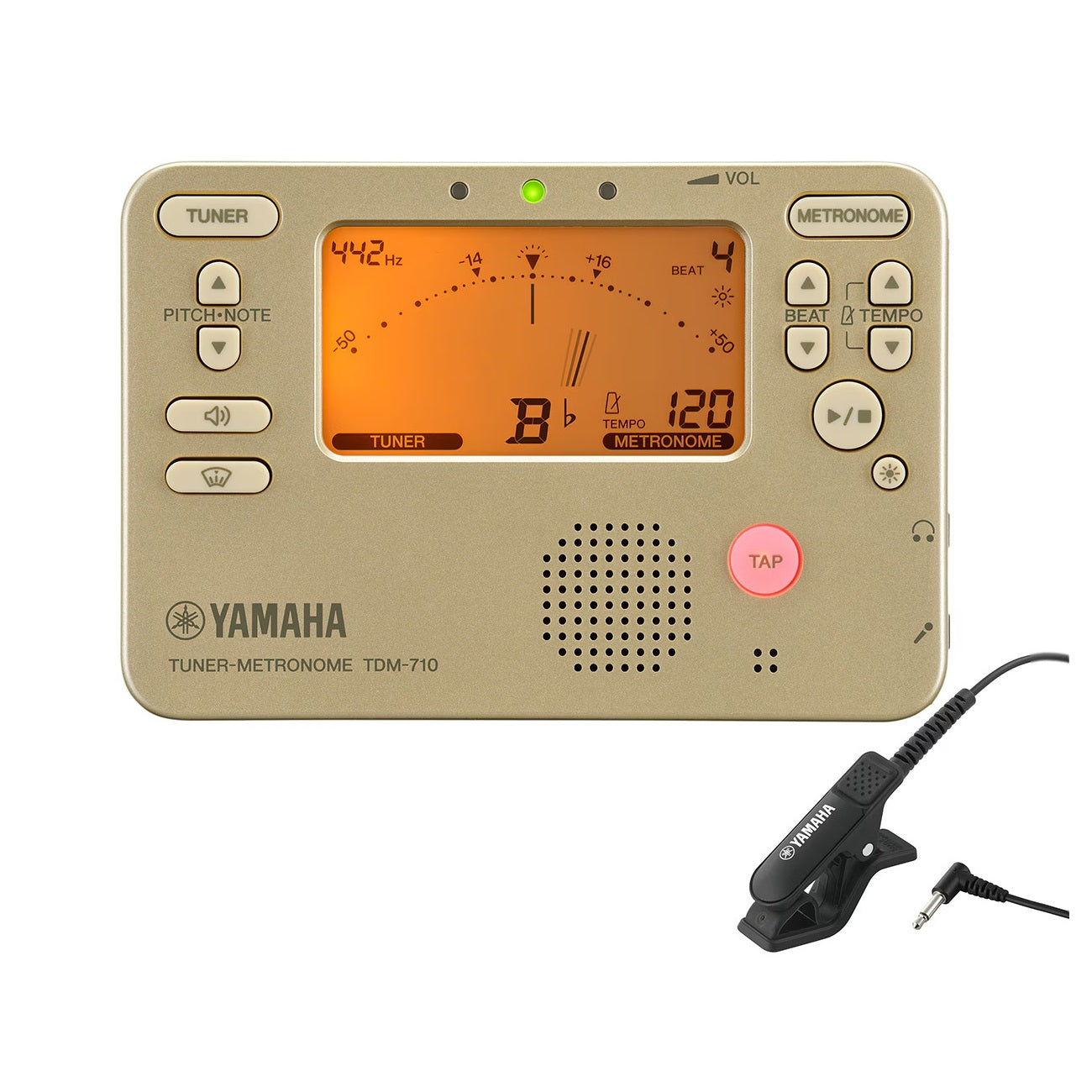 YAMAHA　チューナーメトロノーム(マイク付き)　TDM-710GLM